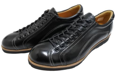 【倭イズム YA3300 ブラック】鹿革レザーカジュアルシューズ